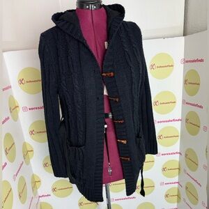 Black Hooded Women's Sweater